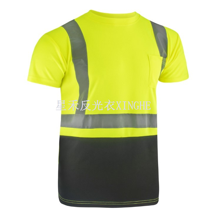 Manches courtes de sécurité réfléchissantes haute visibilité