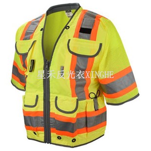 Gilet d'ingénieur bicolore tissé lourd de classe 3