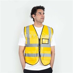 Le gilet réfléchissant en maille multi-sacs peut être imprimé en option multicolore