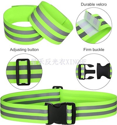 Sangle réfléchissante de sécurité, ceinture PT, ceinture de taille réfléchissante pour bras, poignet, cheville, jambe, course à pied, cyclisme, marche, Marathon