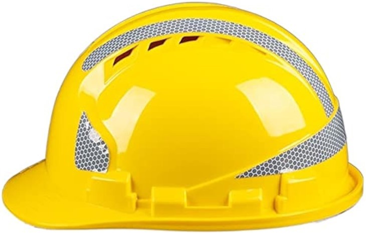 Casque de sécurité de construction jaune ABS