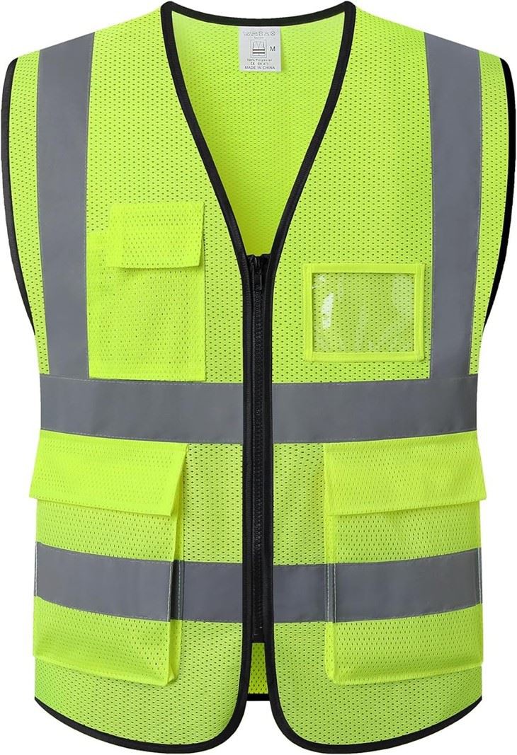 Gilet réfléchissant gris pour hommes et femmes