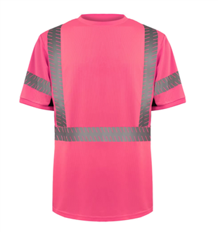 Chemise réfléchissante rose